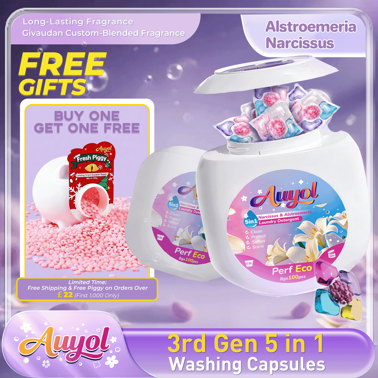 Auyol 5-in-1 Laundry Pods