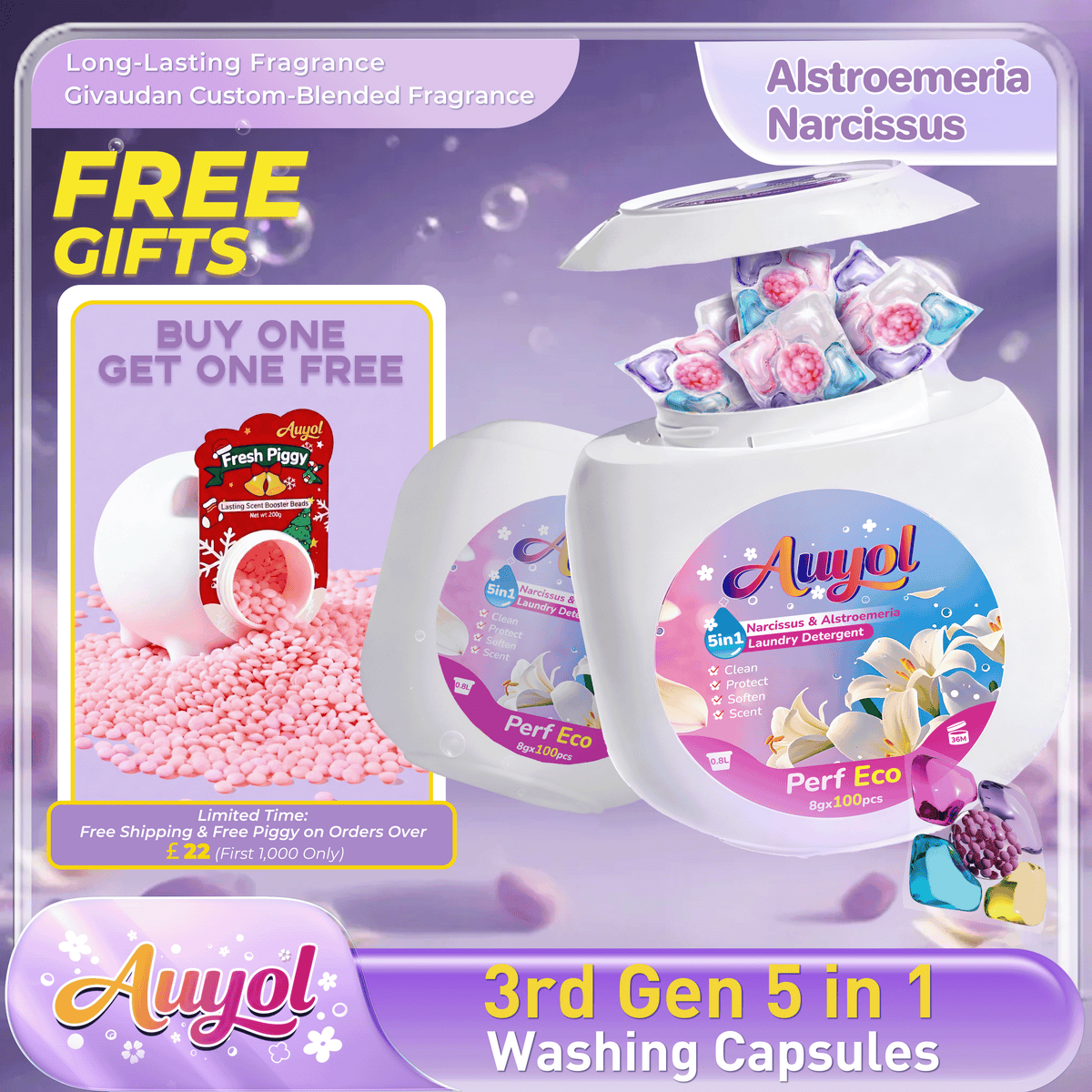 Auyol 5-in-1 Laundry Pods